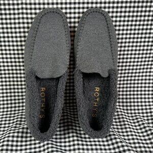 Rothy's Sustainable Men's Winter Cozy Washable Slippers Grey Size 9